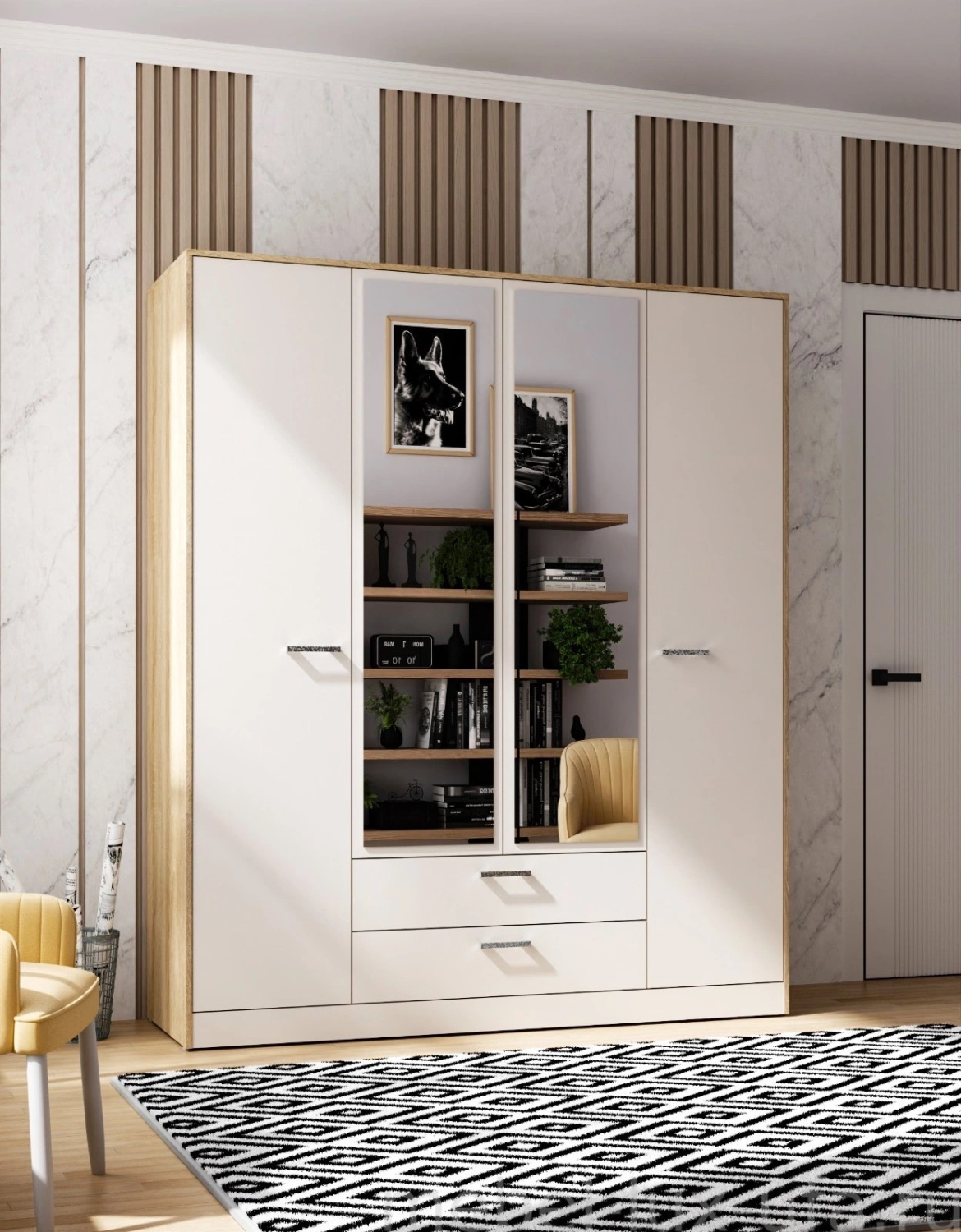 "Салоу" Шкаф 30 4ств с 2ящ без зеркала