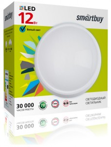 SmartBuy св-к св/д ЖКХ 12W(960lm) 4000K 4K d155x62мм круг белый IP65 SBL-HP-12W-4K