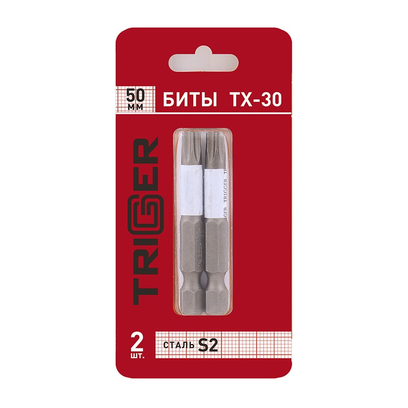 TRIGER 84976 Т30/50 биты универсальные TORX шлиц (блистер уп.2шт)