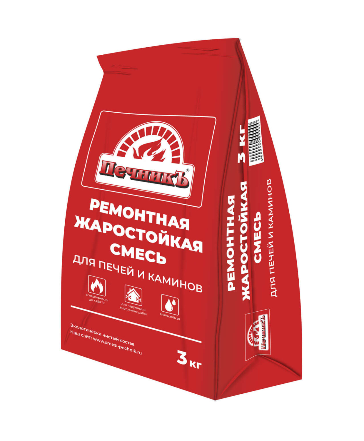 Ремонтная смесь для печей и каминов "ПЕЧНИКЪ" 3кг