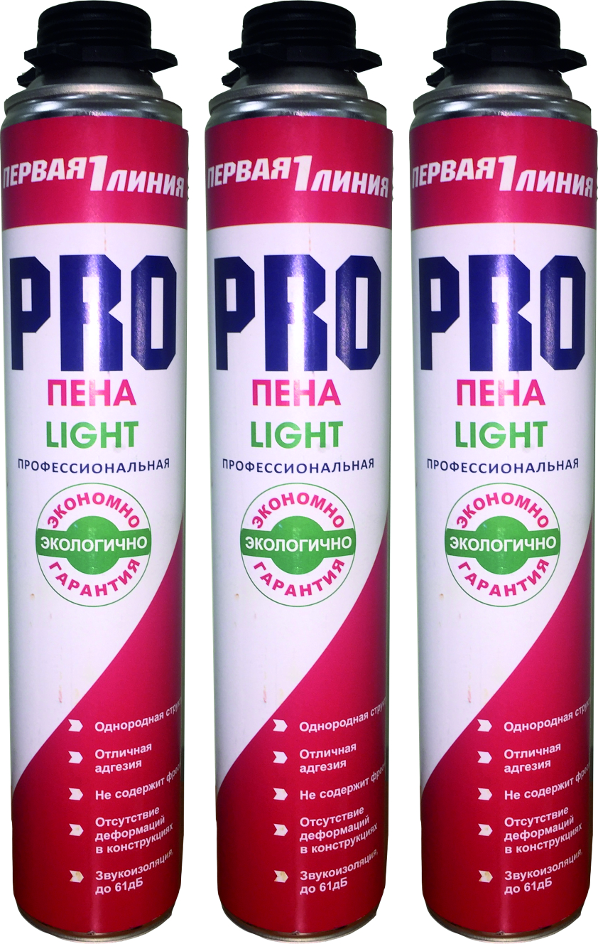 Пена монтажная "Первая линия" проф PRO LIGHT 720гр.