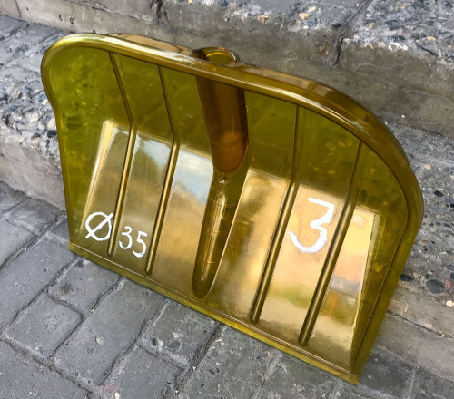 Лопата снеговая из поликарбоната "ЗИМА" №3 450*400 черная