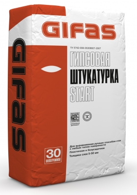 GIFAS Штукатурка гипсовая лёгкая Start 30кг