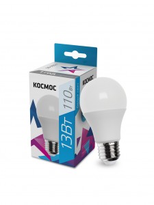 Космос ЛОН A60 E27 13W (1150lm) 4500K 4K матов. 113x60 LkecLED13wA60E2745