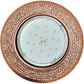 Ecola LD7069 MR16 GХ53 свет-к встр.с подсветкой Круг "Модерн" св-зол\черн.медь 35*125