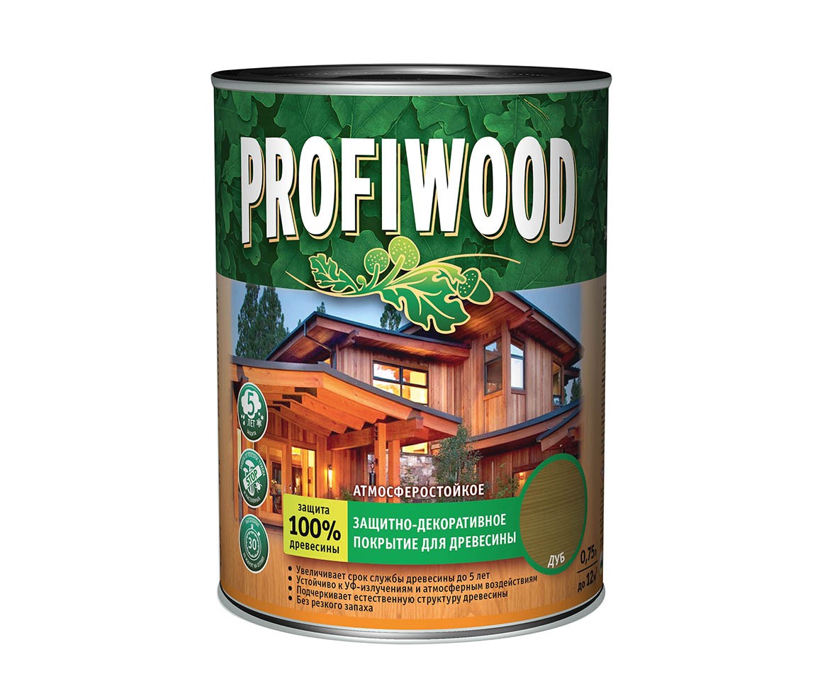 PROFIWOOD Защитно-декор. покр для древесины Полисандр , 0,75Л 4640