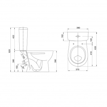 Унитаз-компакт Воротынск "Орион" белый Унитаз-компакт Воротынск "Орион" белый.
