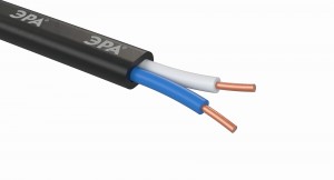 Кабель ВВГ-Пнг(А)-LS 2х2,5 (бухта 20м) ГОСТ плоский, негорюч, с пониж газовыд ЭРА 58786