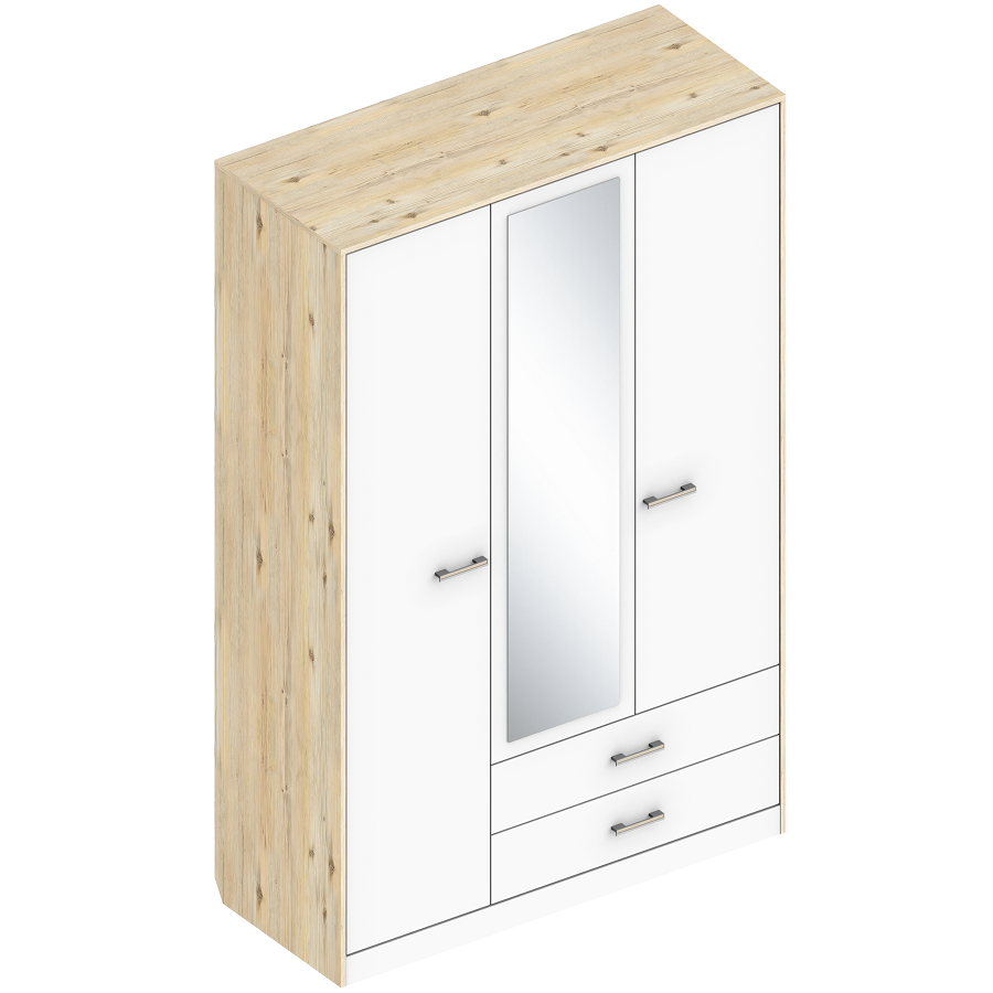 "Милана" Шкаф 3ств с 2мя ящиками 1400