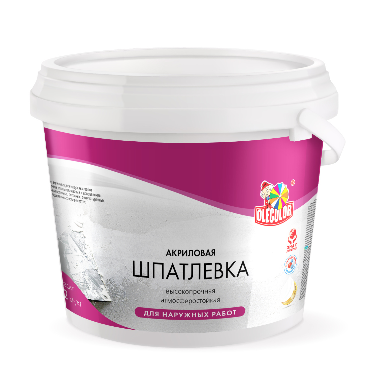 Шпатлевка акриловая для наружных работ (0,9 кг) OLECOLOR