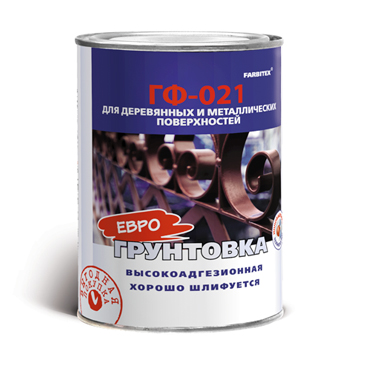 Грунтовка ГФ-021 красно-коричневый (0.8 кг) FARBITEX