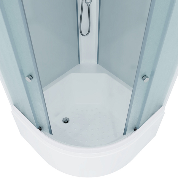 Душевая кабина "Лайт 90*90 Б" 1/4 круга, глуб.подд., Градиент, белый, ДН4 Душевая кабина "Лайт 90*90 Б" 1/4 круга, глуб.подд., Градиент, белый, ДН4.