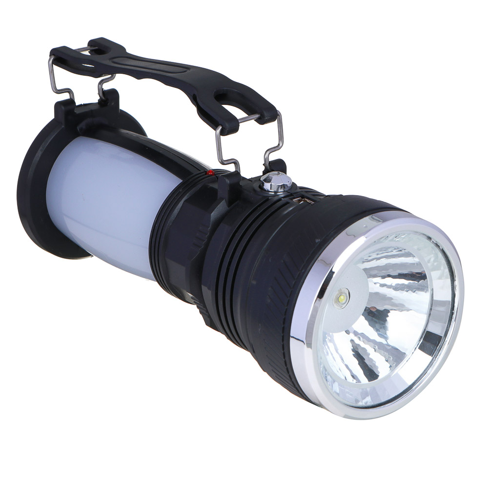 Фонарь прожектор Ермак 2 в 1 аккумул. 24SMD+1Вт LED, шнур 220В, пластик