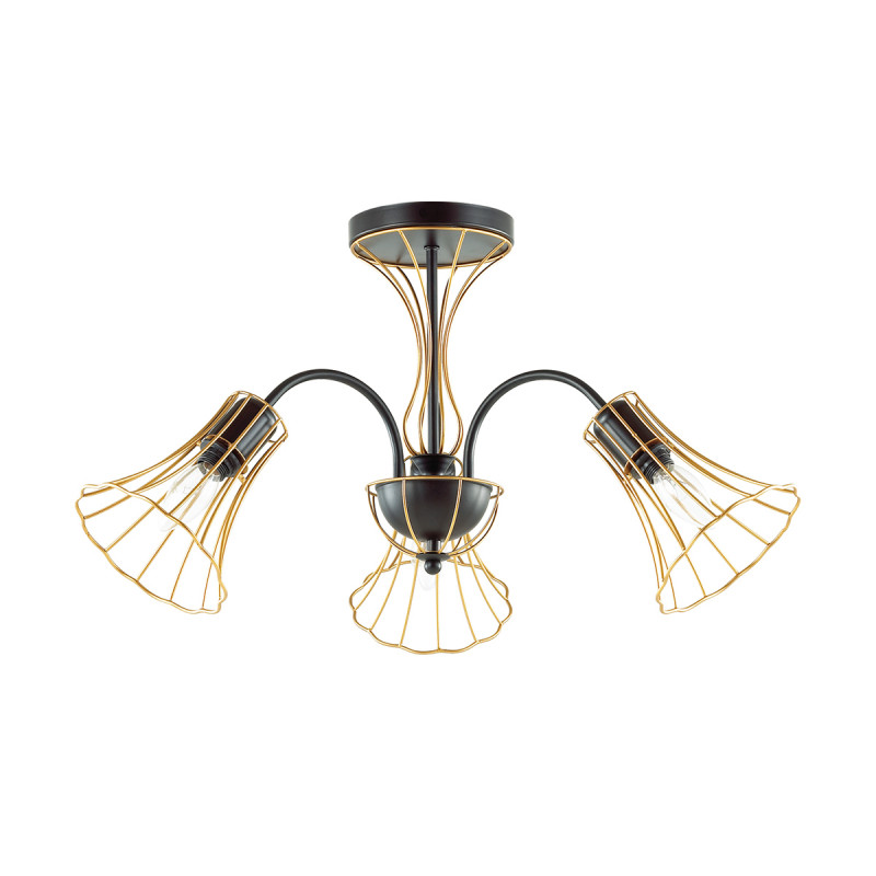 Люстра LUMION 3776/3C INGRID черн.золото 3*40W Е14
