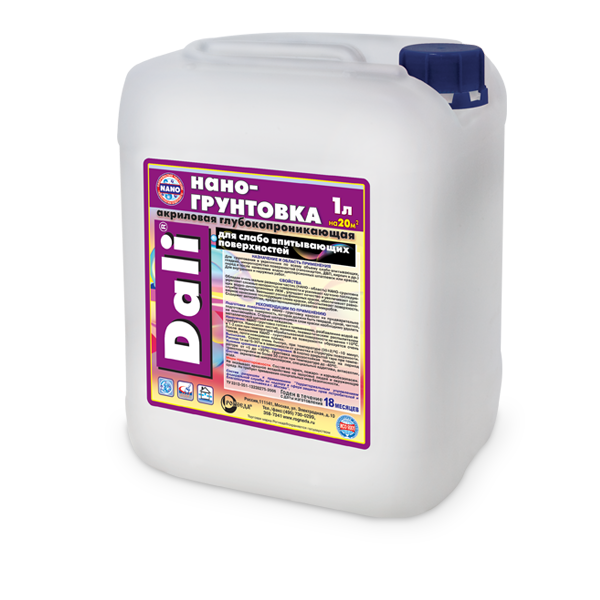 DALI Нано-грунтовка по слабовпит пов. 5л DALI Нано-грунтовка по слабовпит пов. 5л.