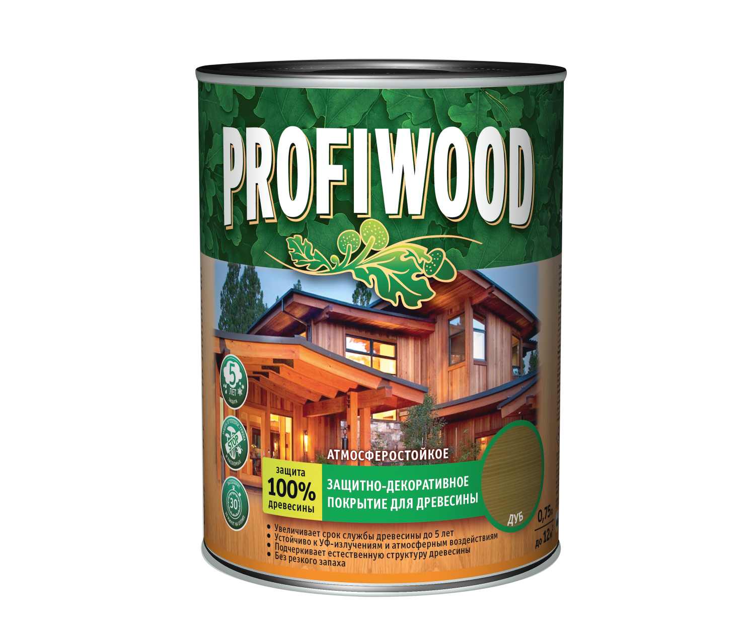 PROFIWOOD Защитно-декор. покр для древесины Орех , 2,5Л 4459