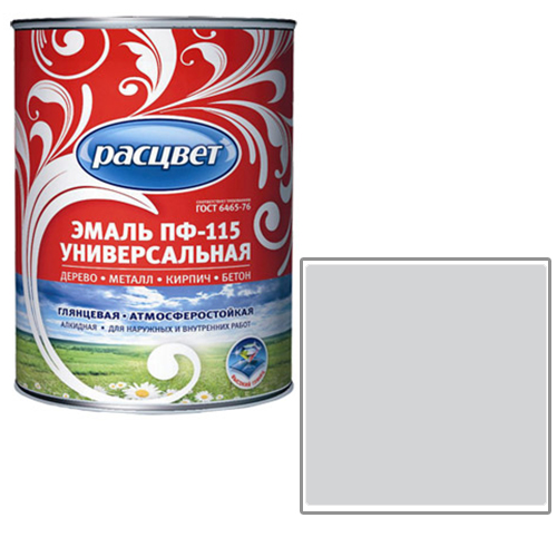 ЭМАЛЬ Универсальная "РАСЦВЕТ" СЕРАЯ 1,9КГ.