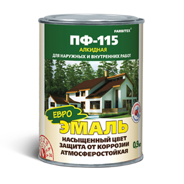 Эмаль алкидная ПФ-115 светло-голубой (1.8 кг) FARBITEX