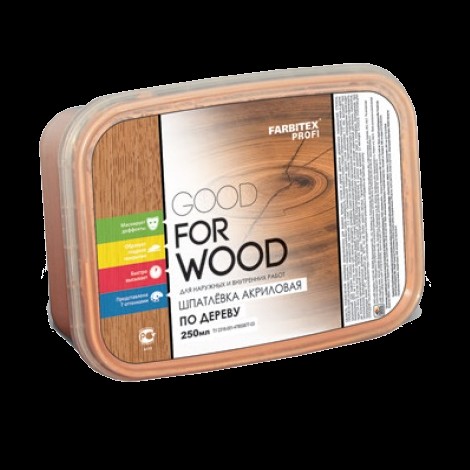 Шпатлевка акриловая по дереву махагон (0.25л) FARBITEX ПРОФИ GOOD FOR WOOD