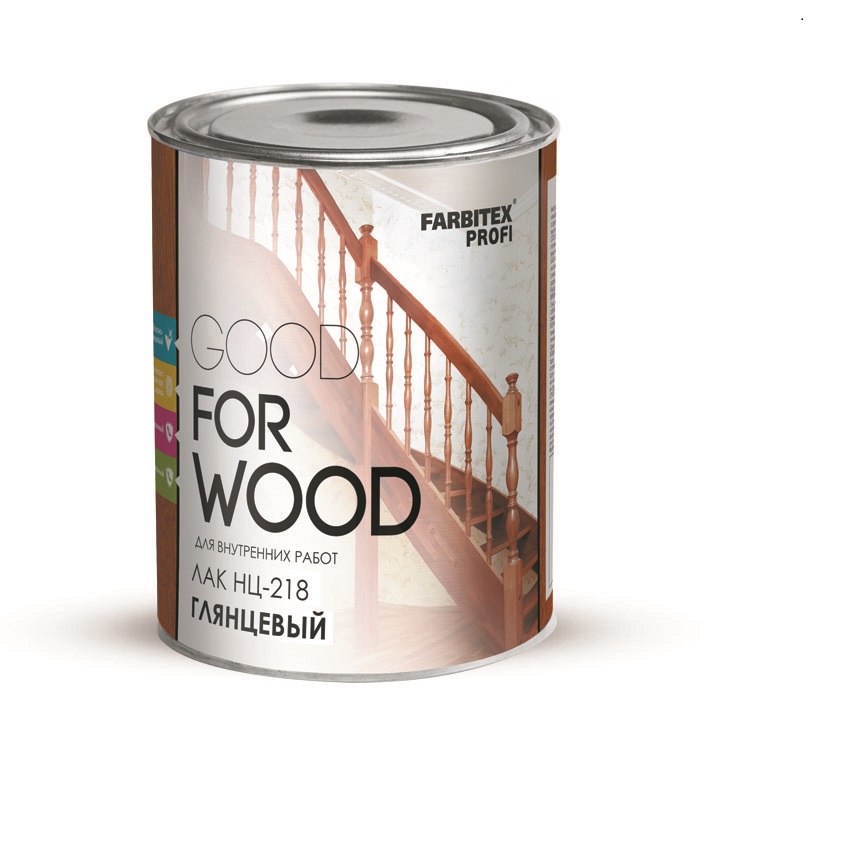 Лак глянцевый НЦ-218 (0.7 кг) FARBITEX ПРОФИ GOOD FOR WOOD