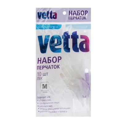 Набор пepчаток 10шт, ПВХ, р-р М