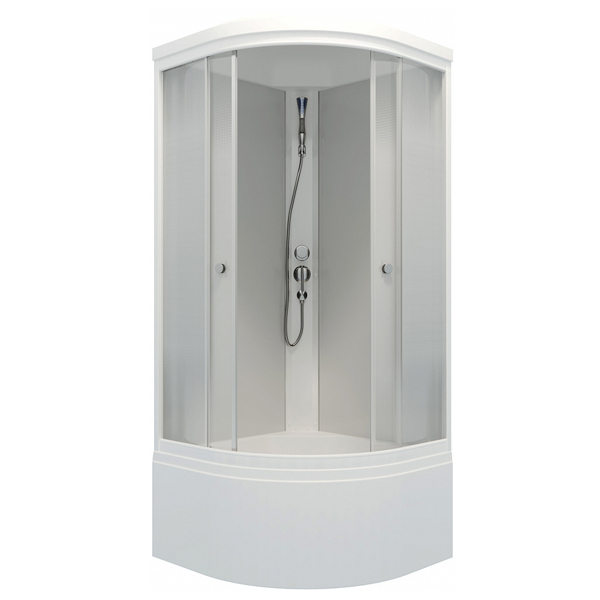 Душевая кабина "Лайт 90*90 Б" 1/4 круга, глуб.подд., Градиент, белый, ДН4 Душевая кабина "Лайт 90*90 Б" 1/4 круга, глуб.подд., Градиент, белый, ДН4.