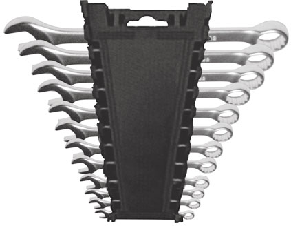 Ключи комбинированные в пластиковом держателе, набор 12 шт. (6-22 мм)