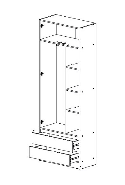 "Челси Color" Шкаф 2дв "Челси Color" Шкаф 2дв.