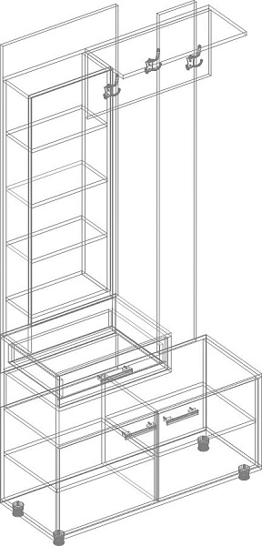 "Граф" Вешалка с зеркалом "Граф" Вешалка с зеркалом.