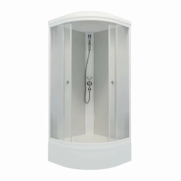 Душевая кабина "Лайт 90*90 В" 1/4 круга, сред.подд., Градиент, белый, ДН4 Душевая кабина "Лайт 90*90 В" 1/4 круга, сред.подд., Градиент, белый, ДН4.