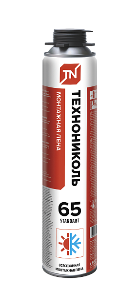 ТехноНИКОЛЬ пена монтажная всесезонная STANDART 65 Профессиональная 750гр ТехноНИКОЛЬ пена монтажная всесезонная STANDART 65 Профессиональная 750гр .