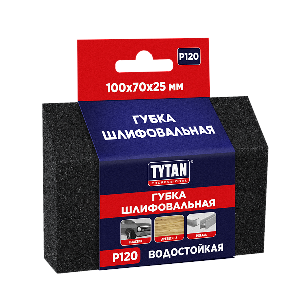 TYTAN Professional Губка шлифовальная четырехсторонняя угловая Р60 100*80*25 TYTAN Professional Губка шлифовальная четырехсторонняя угловая Р60 100*80*25.