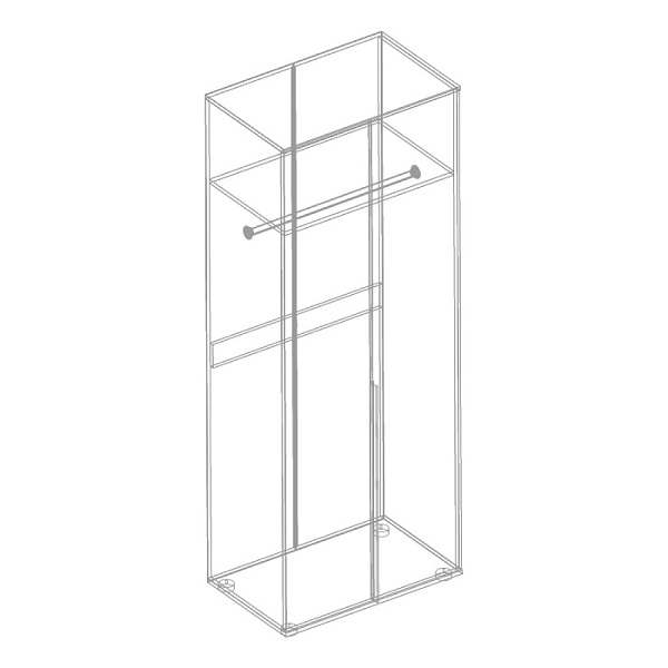 "Стил" Шкаф 2ств для одежды "Стил" Шкаф 2ств для одежды.