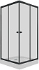 Душевое ограждение "Вента-Блэк" 90*90, квадрат, низ.подд. (2 места+ сифонD90мм). 