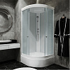 Душевая кабина "Лайт 90*90 В" 1/4 круга, сред.подд., Градиент, белый, ДН4. 