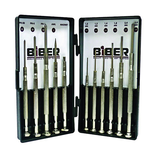 БИБЕР 85566 Набор отверток для точных работ (Набор 11шт) БИБЕР 85566 Набор отверток для точных работ (Набор 11шт).