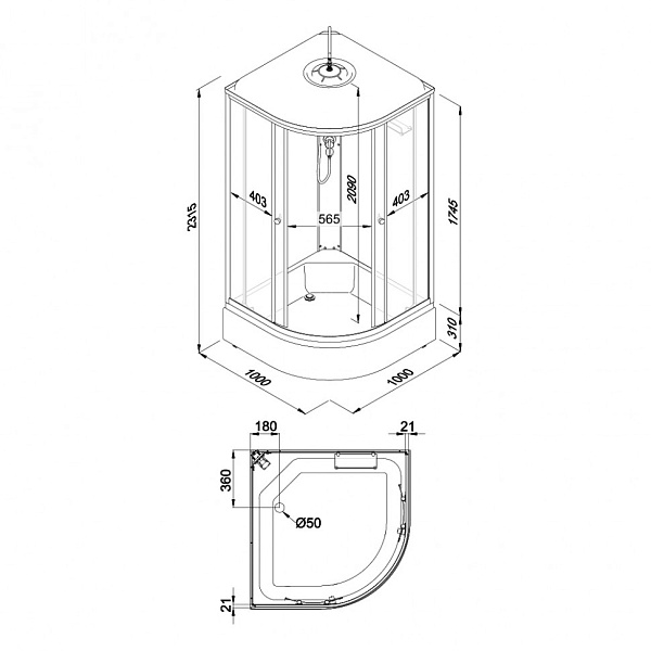 Душевая кабина "Стандарт В3"- ДН4, Полосы 100*100, средний поддон/ Тритон Душевая кабина "Стандарт В3"- ДН4, Полосы 100*100, средний поддон/ Тритон.