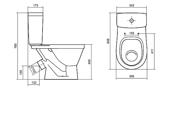 Унитаз-компакт Уно 2РА ПП SC/ Сантек/ 1WН501613 Унитаз-компакт Уно 2РА ПП SC/ Сантек/ 1WН501613.