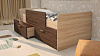 "Умка" Кровать с ящиками и ограничителем. 