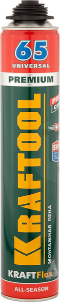 "KRAFTOOL" PRO 65 пена монтаж. с увелич. выходом, пистолетная,всесезонная,850мл SVS "KRAFTOOL" PRO 65 пена монтаж. с увелич. выходом, пистолетная,всесезонная,850мл SVS .