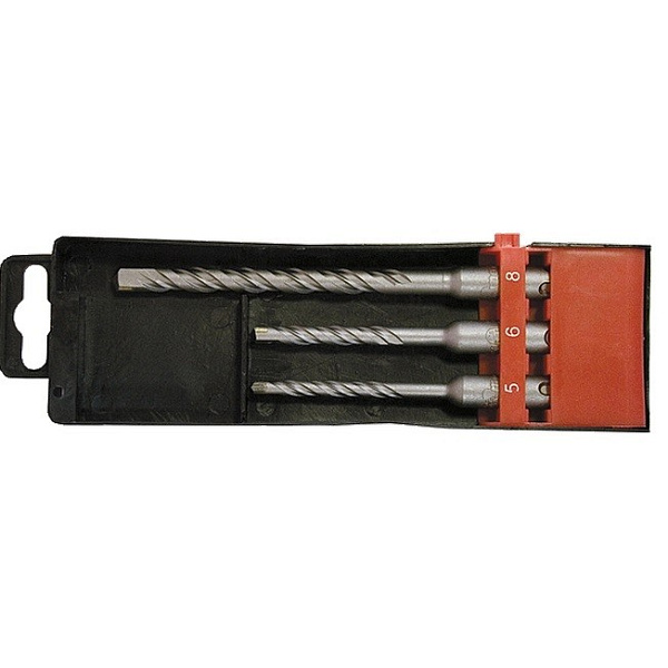 Набор буров по бетону, 5х110, 6х110, 8х160 мм, 3 шт., в пласт. коробке, SDS PLUS// MATRIX Набор буров по бетону, 5х110, 6х110, 8х160 мм, 3 шт., в пласт. коробке, SDS PLUS// MATRIX.